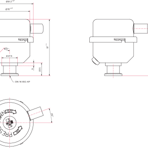 Oil mist separator for rotary vane pumps dimensions