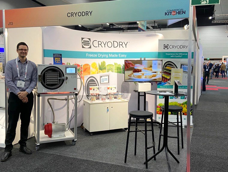 CryoDry at Food and Hospitality Week in Melbourne at the Commercial kitchen show - showcasing the CD8 Freeze Dryer