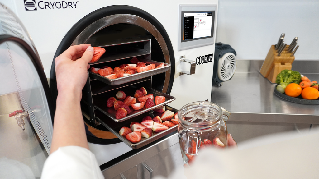 Unloading strawberries from CD8 Home